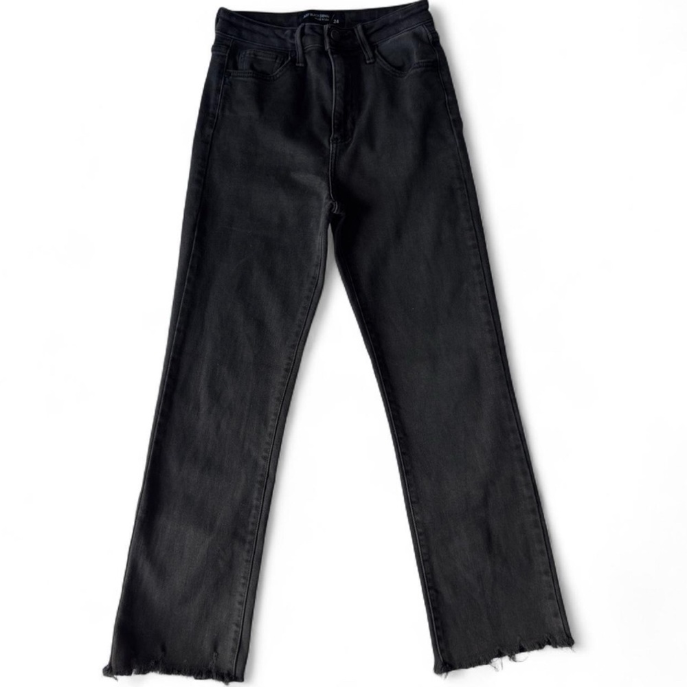 High Waist Straight Leg Ankle Jeans